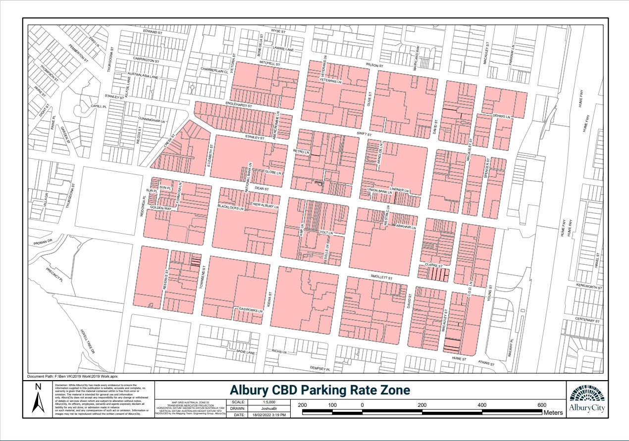 CBD Parking levy Map