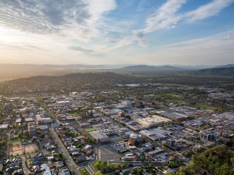 Aerial view of Albury   