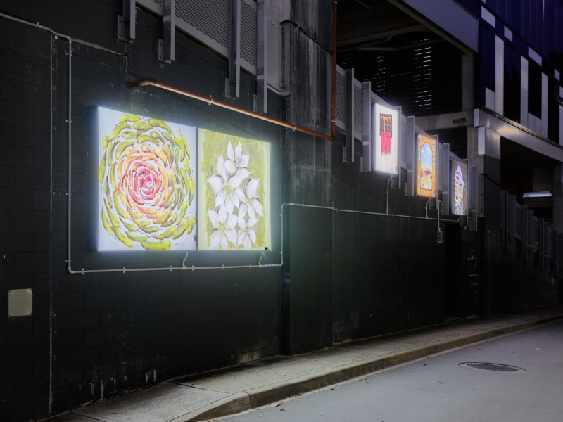Photo of 'Ema Datshi' by Sonam Yangdon on display at the Laneway lightbox Open-air Gallery