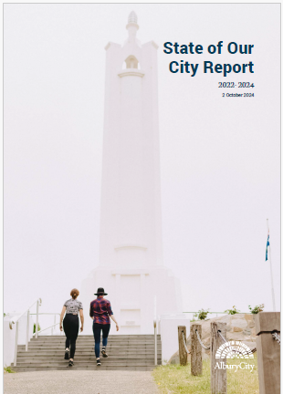 State of Our City Report cover image The Monument in Albury